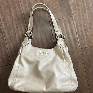 Coach ivory handbag